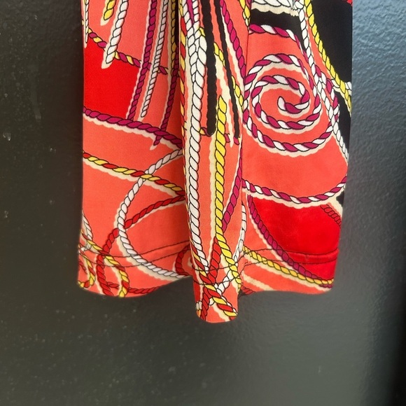 Diamond Tea M EUC tasseled hidden snap vintage robe- unbelievably bright & FAB - Picture 4 of 15